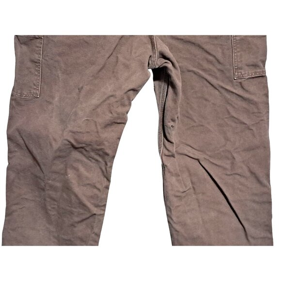 Vintage Carhartt Pants Mens Size 40x32 Brown Carpenter Canvas Work With Utility - Picture 10 of 11